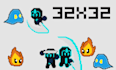 make pixel art sprites, animation and sprite sheet