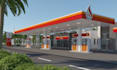 design modern petrol station design,3d cgi fuel station, bus stands,gas station