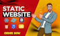 design a world class static website using material UI