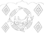 make a stylized line art illustration
