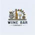 do modern barbershop, eagle and wine bar logo design