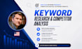 perform keyword research and competitor analysis for google or bing ad campaigns