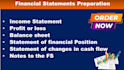 prepare financial statements income statement profit or loss and balance sheet