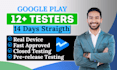 provide 12 testers google play console closed testing