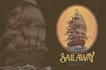 create vintage boat marine logo