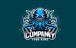design kraken mascot logo with free source file