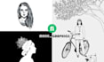 draw detailed black and white illustration