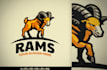 make creative mascot goat sheep logo