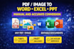 convert pdf or image to word or excel manually and accurately