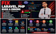 repair bugs and errors in laravel, PHP, and javascript