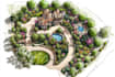 redesign 2d backyard garden design, landscape design, pool, site plan