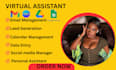 personal virtual assistant admin data entry calendar manager web research