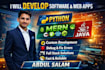develop software, web apps, debug, and fix coding errors in python, mern, java