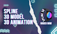 do 3d modelling and animation with spline 3d and hero section