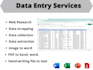 provide data entry, data mining and spreadsheet work