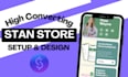 setup and design your stan store with digital products