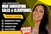 build clickfunnels landing page, sales funnel website in click funnel