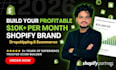 build shopify website, design or redesign shopify store, dropshipping store