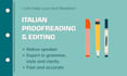 proofread and edit your italian text accurately and quickly