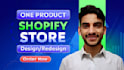 create a profitable one product shopify store, shopify website