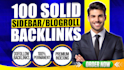 create 100 da 50 dofollow sidebar backlinks for permanent SEO boost