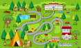 create custom map vector map illustration