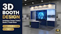 design 3d exhibition booth, trade show stand, kiosk, stall and display