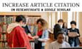 increase google scholar citation and researchgate