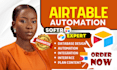 setup airtable interface, airtable crm automation, be n8n, softr webapp expert