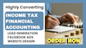 bookkeeping leads income tax leads accounting leads facebook ads website design