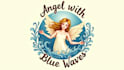 do outstanding angel with blue waves logo with express delivery