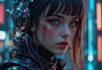 design stunning sci fi, cyberpunk, portrait art