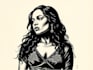 create a portrait print linocut