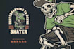 design custom skeleton skate logo