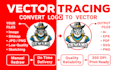 vectorize redraw your logo or image to high resolution ai eps svg PDF