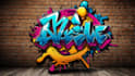 design awesome graffiti pop art font logo