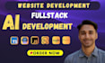 do ai website development , full stack web development for frontend and backend