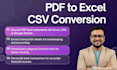 convert PDF bank statement to excel CSV for bookkeeping and reconciliation