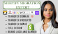 migrate wix squarespace wordpress mangento woocommerce weebly store to shopify