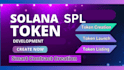 be smart contract developer, create and launch solana spl token