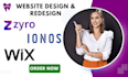 build and redesign zyro, ionos and wix seo optimization