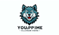 do unique wolf cartoon mascot logo design