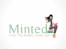 design minted modern career girl logo