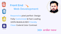 customize responsive website using javascript, bootstrap
