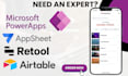 build modern business app with powerapps appsheet, retool, and airtable