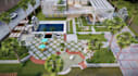 create luxury farm house design, visualization water pool,3d model,3d front yard
