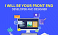 do website design HTML CSS front end with landing page