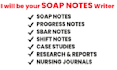 write birp notes, progress notes, soap notes and case studies