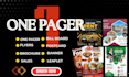 design one pager, business flyer, sales sheet, brochure, banner, billboard