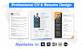 make a professional CV design and resume design